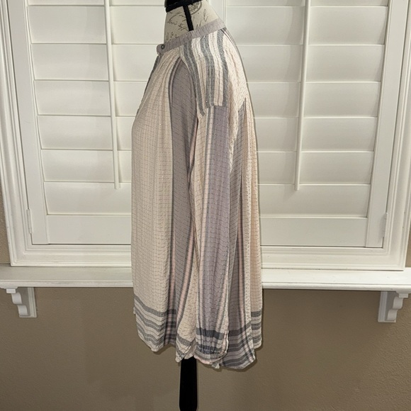 Free People Metallic Large Plaid Tunic Top - Picture 4 of 12